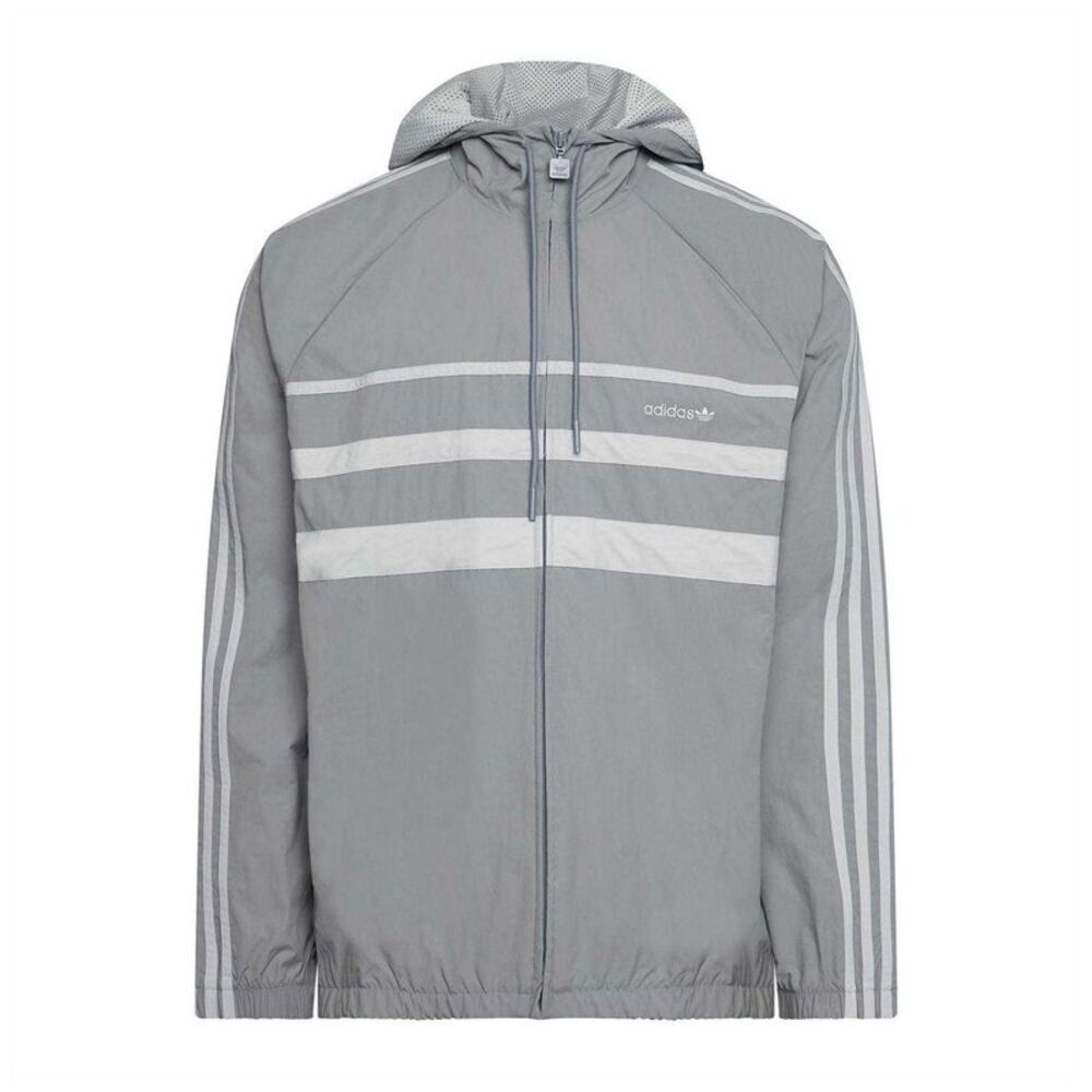 Adidas Mens Originals 3 Stripes Windbreaker / Grey Three